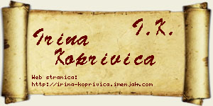 Irina Koprivica vizit kartica